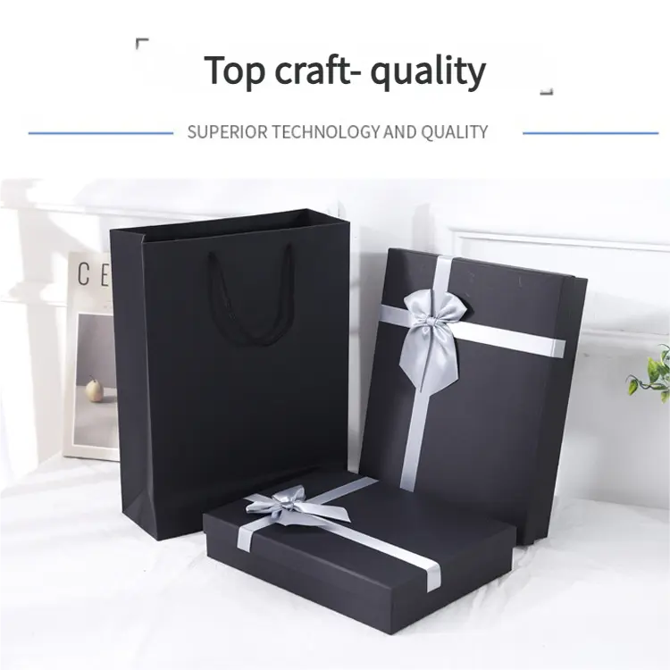 Rectangular Black Gift Box With Lid
